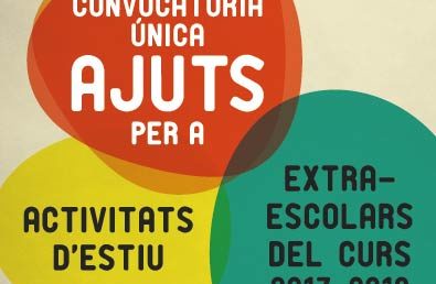 CONVOCATORIA D’AJUTS- ACTIVITATS EXTRAESCOLARS 2018-19 I ACTIVITATS D’ESTIU AL PRAT